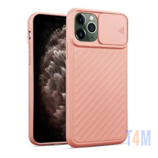 CAPA DE SILICONE COM PROTEÇÃO DE CÂMERA PARA APPLE IPHONE 12 PRO MAX ROSA